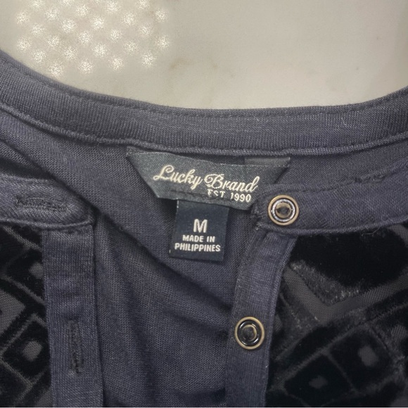 Lucky Brand Black and Gray Blouse - Picture 7 of 14